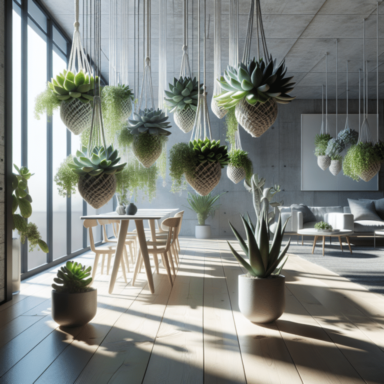 Green Up Above: Hanging Succulents for Indoor Spaces